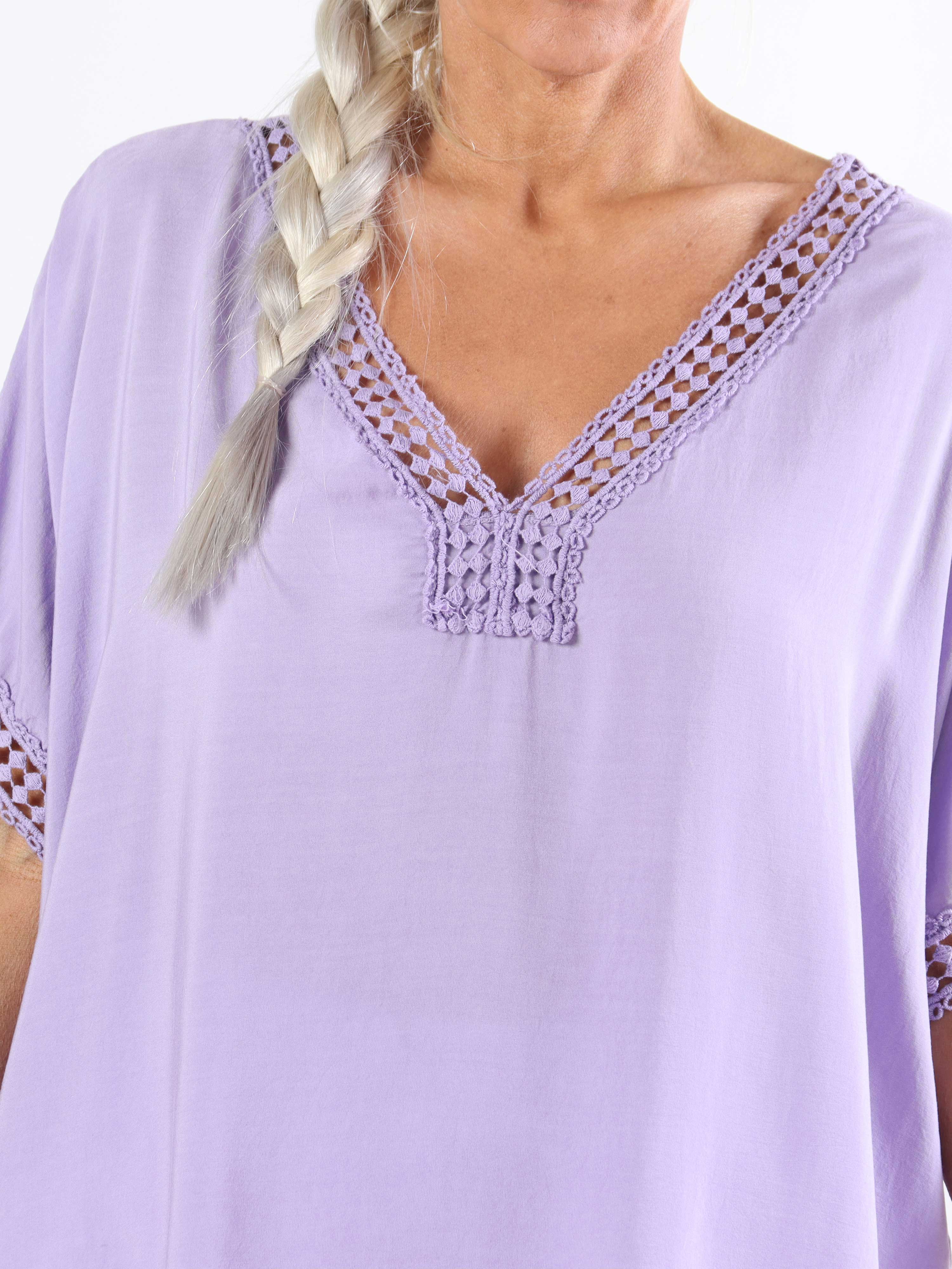 Muna - Plus size tunika i let viskose med broderinger